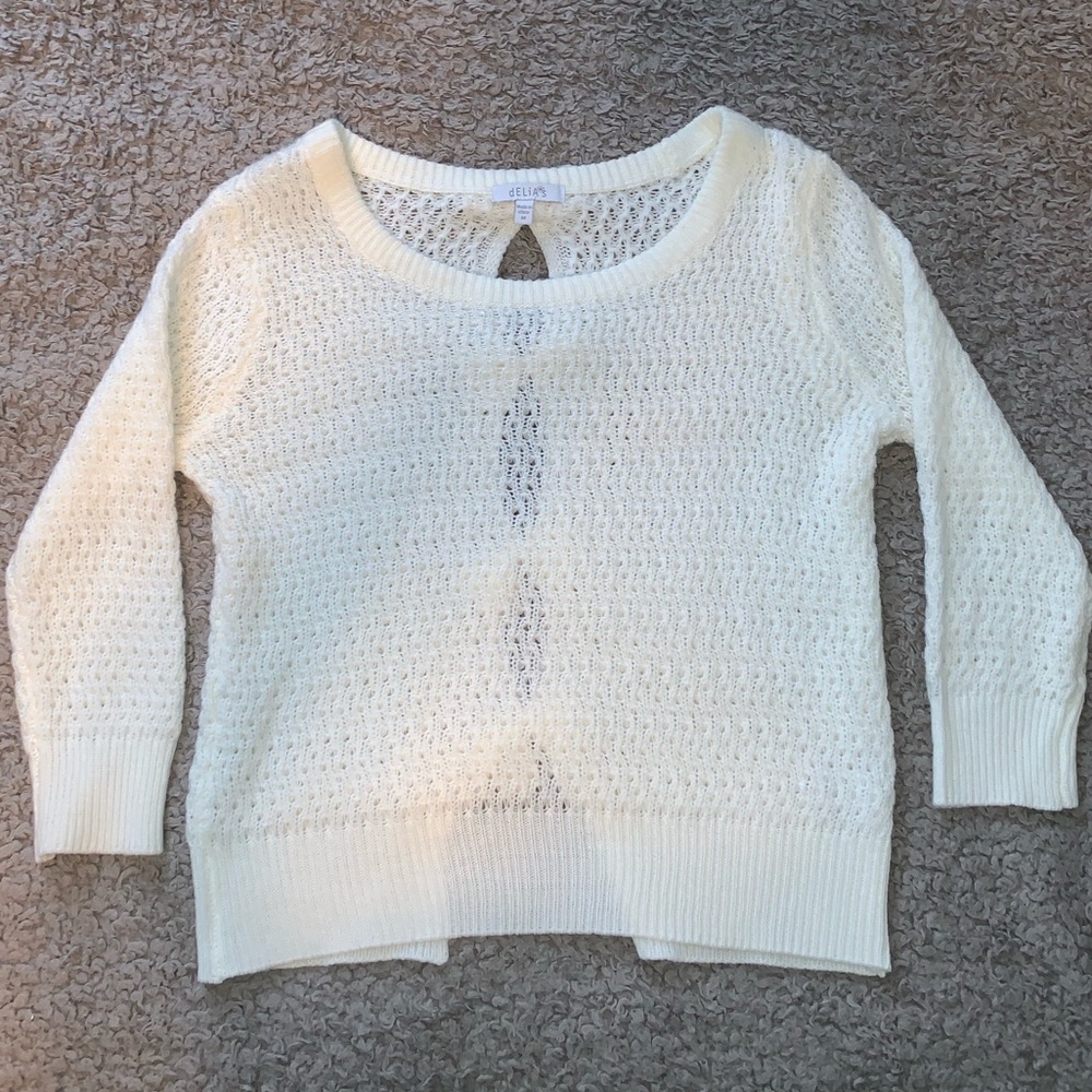 dELiA*s White Knit Sweater